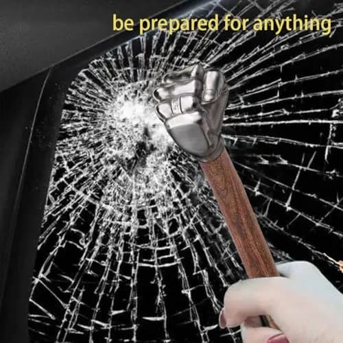 WOZWOZ Fist Hammer Tool 2 Lbs Stainless Steel & Wood | Heavy Duty Impact Tool thumbnail 3