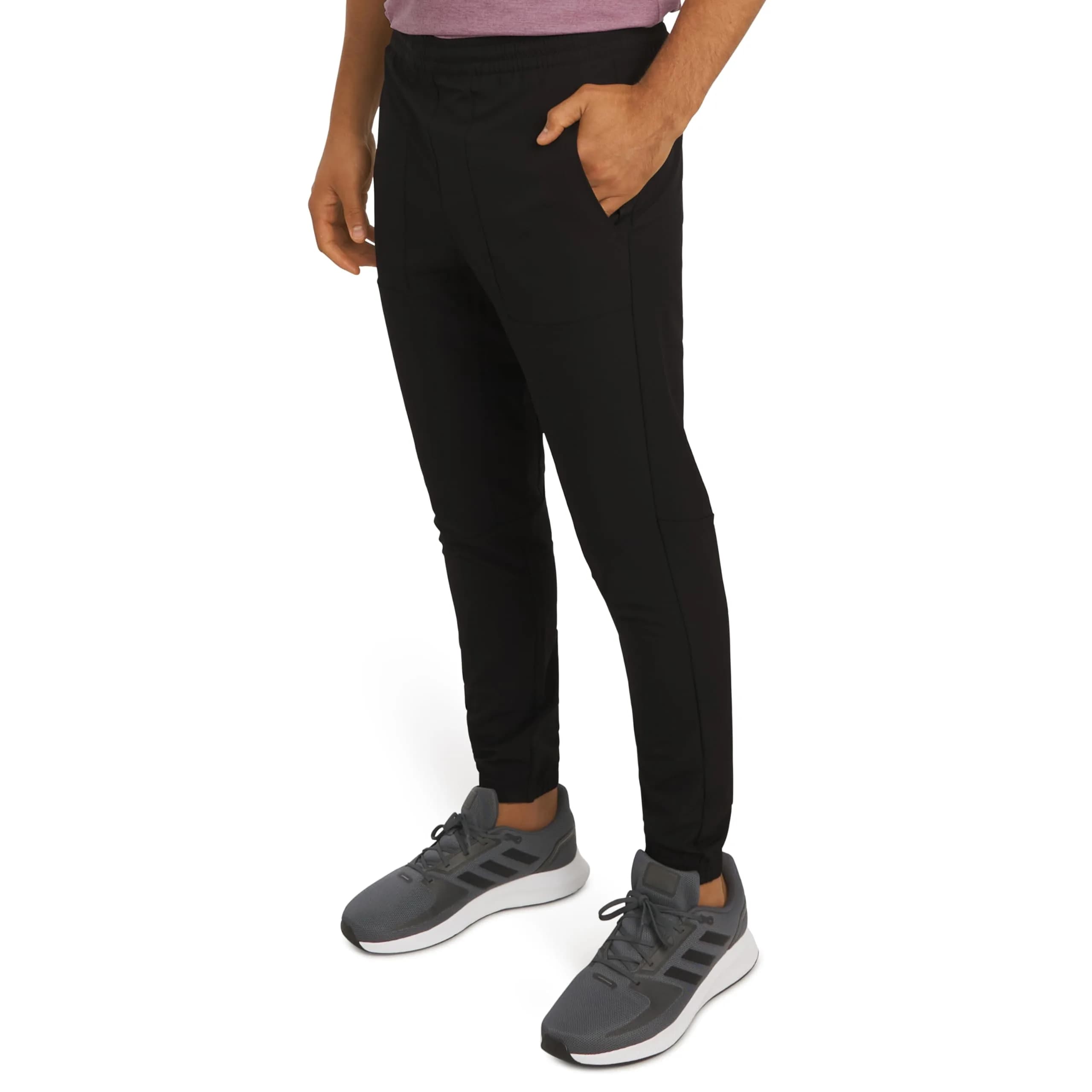 Motion Men's Regular Fit Active Performance Midweight Woven Jogger Pants, Black Onyx, Large | Versatile & Durable Activewear — Black Onyx / X-Large