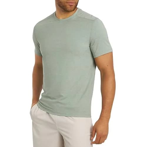 Motion Men's Slim Fit Tee Active Performance and Everyday Super Soft Stretchable T-Shirt, Dusty Palm, Medium thumbnail 1