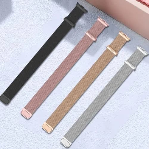 KONXISA Silver Stainless Steel Mesh Watch Band for Google Pixel Watch 5/4/3/2/1 41mm | Magnetic Closure thumbnail 7