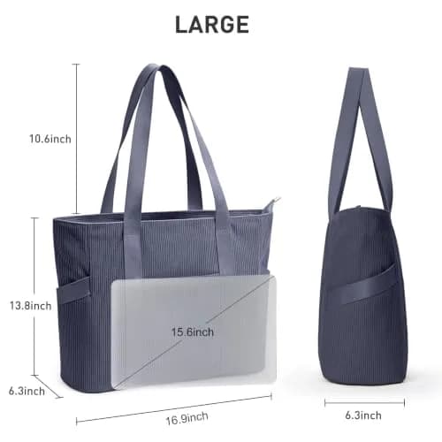 DIXEIGHT Tote Bag for Women, Large Corduroy Capacity | Water-Resistant & Versatile (70-120 chars) thumbnail 4