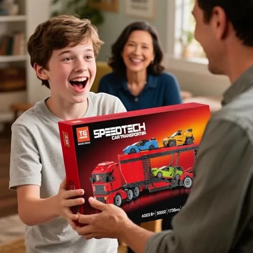 TG BLOCKS Micro Brick Car Transporter with 3 Sports Cars Building Set | 1736 PCS | Educational STEM Toy for Kids 3-12 thumbnail 6