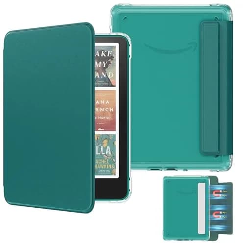 MoKo Magnetic Case for 7" Kindle Paperwhite 12th Gen & Colorsoft | Waterproof, Auto Wake/Sleep, Lightweight Jade Green thumbnail 1