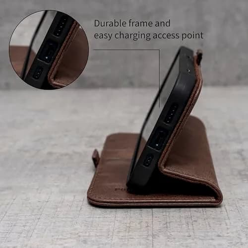 Porter Riley Leather Wallet Case for iPhone 18 Pro Max & 17 Pro Max | Genuine Leather, Card Slots & 360° Protection thumbnail 4