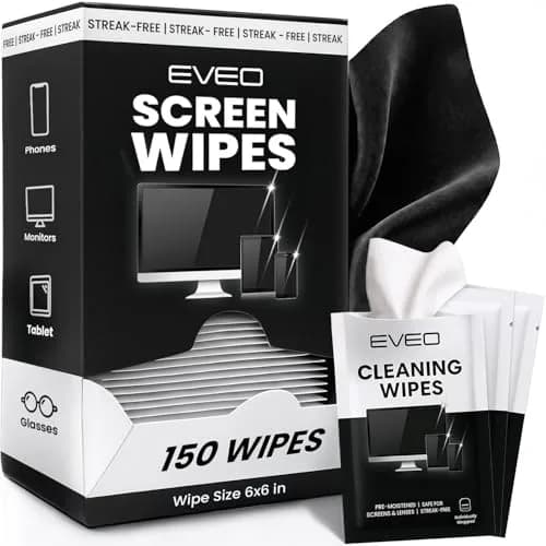 EVEO Screen Wipes 150 Pack | Streak-Free Cleaning for Electronics, Screens, and Lenses thumbnail 1