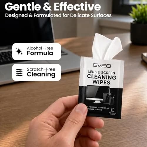 EVEO Screen Wipes 150 Pack | Streak-Free Cleaning for Electronics, Screens, and Lenses thumbnail 8