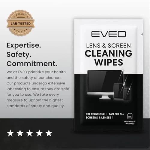 EVEO Screen Wipes 150 Pack | Streak-Free Cleaning for Electronics, Screens, and Lenses thumbnail 9