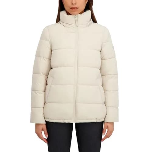 HFX Women's Stretch Removable Hood Puffer Jacket, Bone, X-Large | Cold-Weather Versatility with Recycled Insulation thumbnail 4