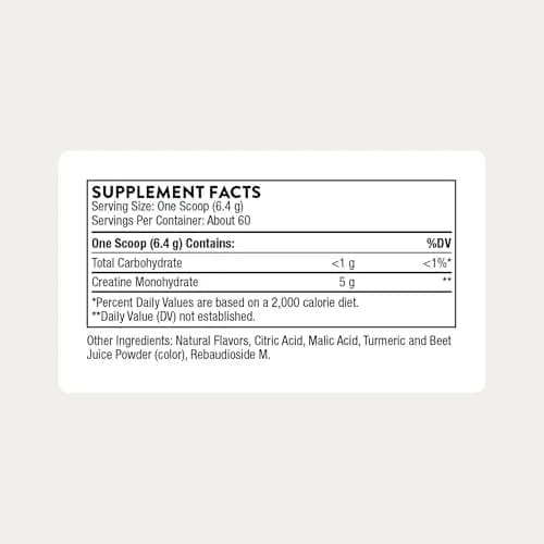 THORNE Creatine Monohydrate Powder, Micronized, 5g per Serving, 60 Servings | NSF Certified for Sport thumbnail 2