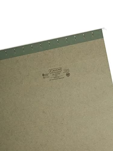 Smead Hanging File Folders Legal Size Standard Green 25 per Box (Pack of 5) | Made in USA with Recycled Content thumbnail 3