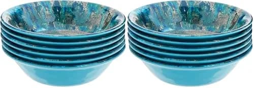 Certified International Radiance Teal Melamine 7.5" All Purpose Bowl | Deep Break-Resistant, Dishwasher Safe, Coastal Style (Pack of 12) thumbnail 1