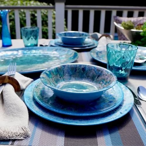 Certified International Radiance Teal Melamine 7.5" All Purpose Bowl | Deep Break-Resistant, Dishwasher Safe, Coastal Style (Pack of 12) thumbnail 3