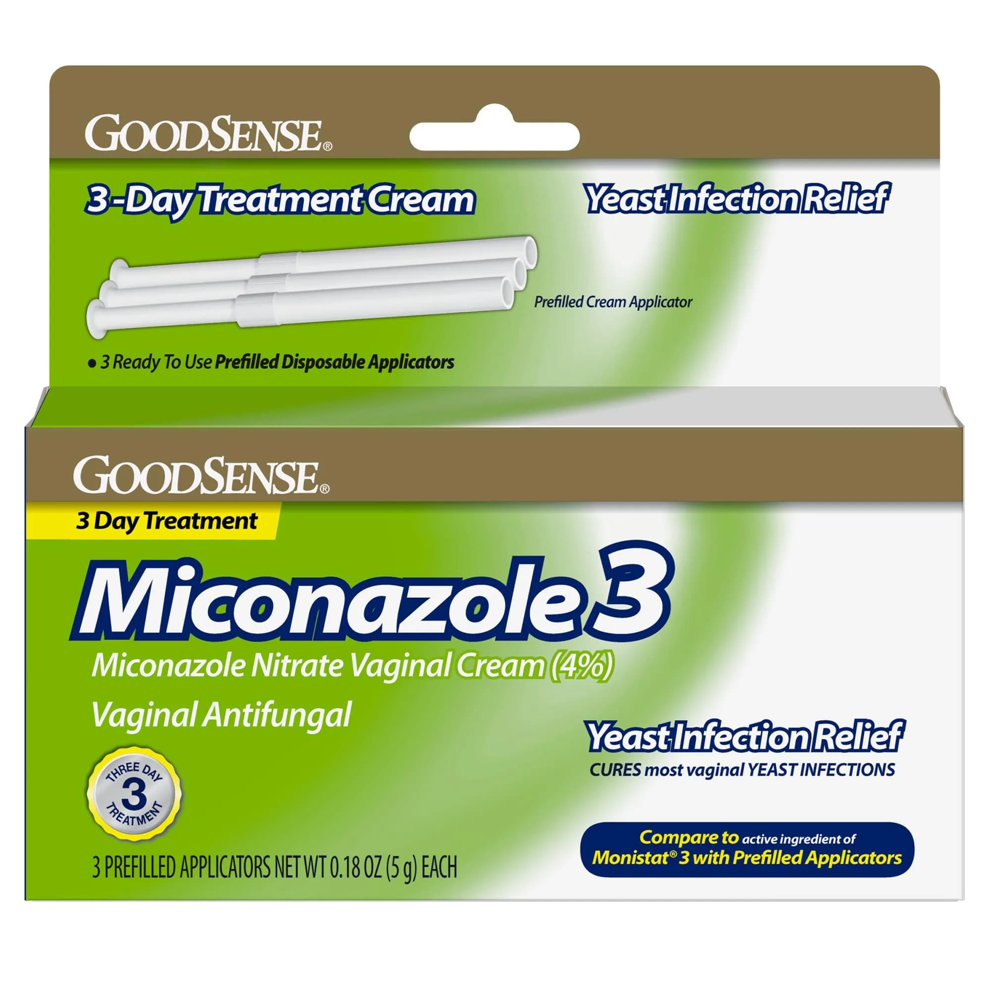 GoodSense Miconazole Nitrate Vaginal Cream 4% | 3-Day Treatment for Women