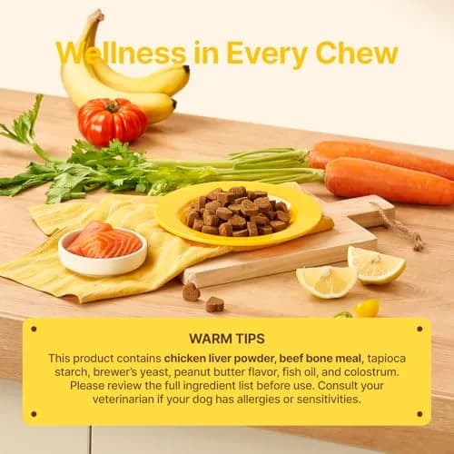 PENPEN Dog Allergy Relief Chews, Peanut Butter Flavor, 50ct | Supports Skin & Immune Health for Dogs thumbnail 3