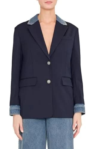 Kobi Halperin Silva Jacket Navy X-Small | Effortless Luxury & Flattering Fit thumbnail 1