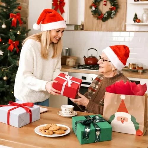 Simetufy Christmas Tissue Paper for Gift Bags 360 Sheets (20 x 30 Inches) | Red, Green, White Bulk Pack thumbnail 2