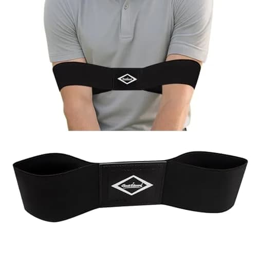 Scott Edward Black Golf Swing Training Aid with Arm Band | XL Size (35cm+ arm circumference) — Black