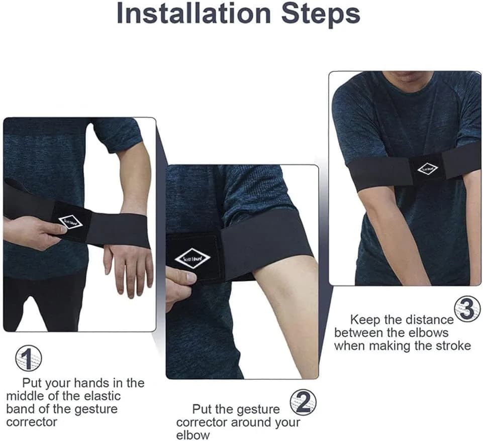 Scott Edward Black Golf Swing Training Aid with Arm Band | XL Size (35cm+ arm circumference) thumbnail 3