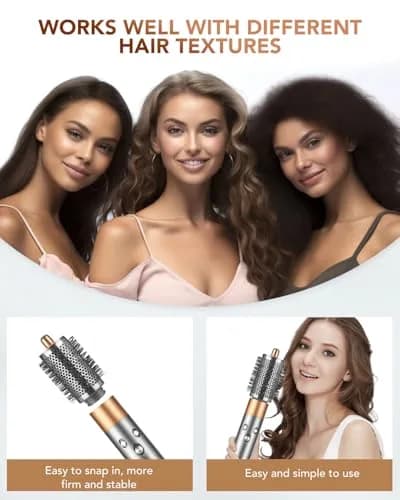 TOSAGE Large Round Volumizing Brush for Dyson Airwrap HS01 HS05 HS08 | Nickel/Copper Barrel for Big Volume & Faster Drying thumbnail 5