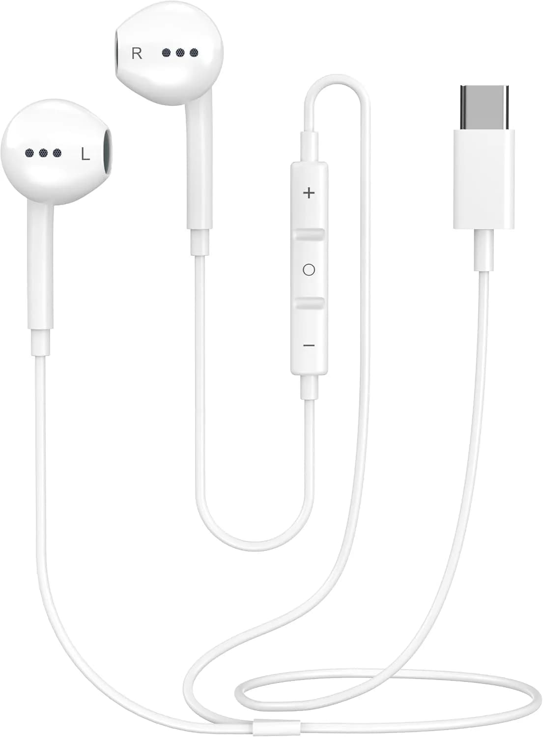 Docutca USB C Headphones for iPhone & Android | Built-in Mic & Noise Canceling (70-120 chars)