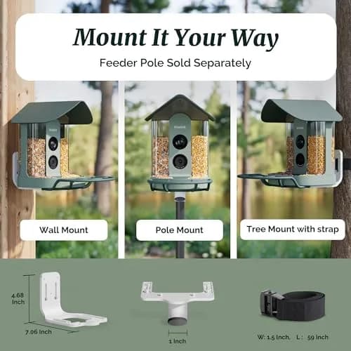 Kiwibit Bird Feeder with 4K Camera | Smart Wildlife Birdwatching Kit, IP65 Waterproof, Solar Powered, 512GB Storage, 4K Ultra HD thumbnail 6