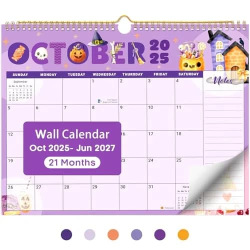 Taja Vivid Festival Wall Calendar 2025-2027 (14.7" x 11.5") | Vibrant Floral Patterns & Gilt Accents - main product image