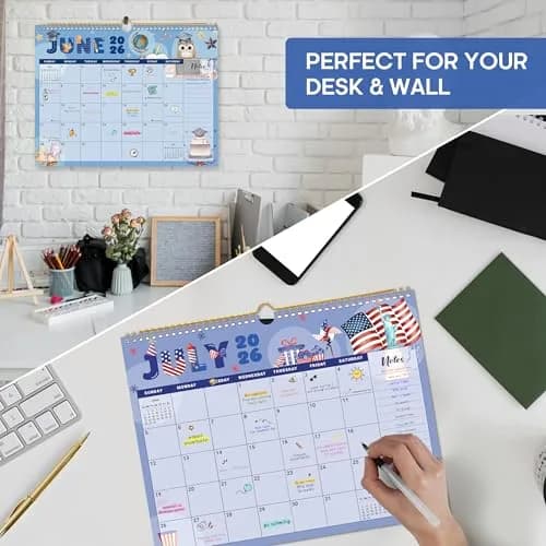 Taja Vivid Festival Wall Calendar 2025-2027 (14.7" x 11.5") | Vibrant Floral Patterns & Gilt Accents thumbnail 6