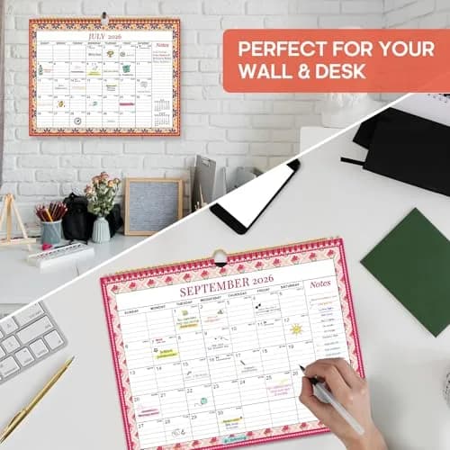 Taja 2026-2027 Wall Calendar 14.7" x 11.5" (36.8 cm x 29.2 cm) | 18-Month Floral Design thumbnail 6