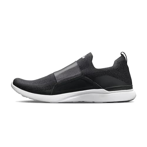 APL Women’s Techloom Bliss Running Shoes, Black/Black/White, Size 8.5 | Slip-On Comfort with Propelium Technology thumbnail 1