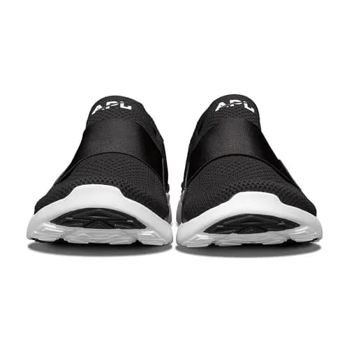 APL Women’s Techloom Bliss Running Shoes, Black/Black/White, Size 8.5 | Slip-On Comfort with Propelium Technology thumbnail 4