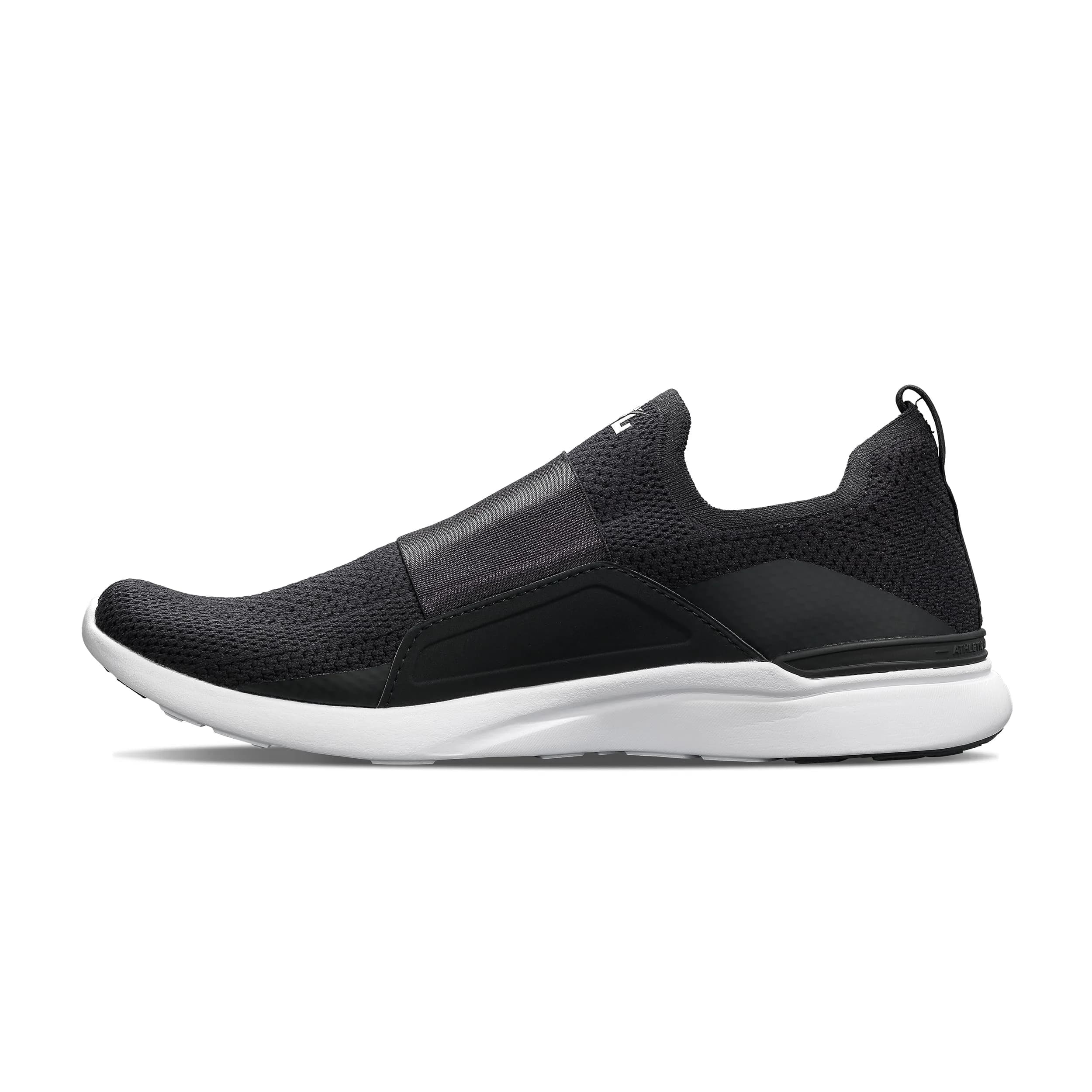 APL Women’s Techloom Bliss Running Shoes, Black/Black/White, Size 8.5 | Slip-On Comfort with Propelium Technology - main product image