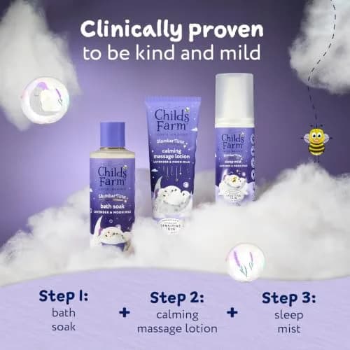Childs Farm SlumberTime Bath Soak, Lavender & Moon Milk 250ml | Calming & Hydrating for Sensitive Skin thumbnail 6