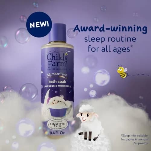 Childs Farm SlumberTime Bath Soak, Lavender & Moon Milk 250ml | Calming & Hydrating for Sensitive Skin thumbnail 2