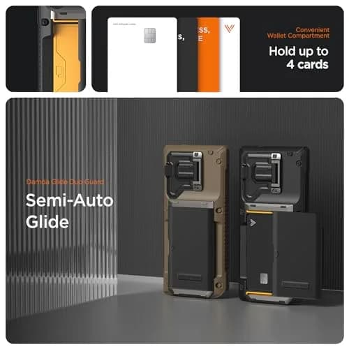 VRS DESIGN Damda Glide DuoGuard for Samsung Galaxy S24 Ultra Phone Case (2024) 16.9cm (6.67in) | Card Holder Wallet Case with Camera Cover thumbnail 2