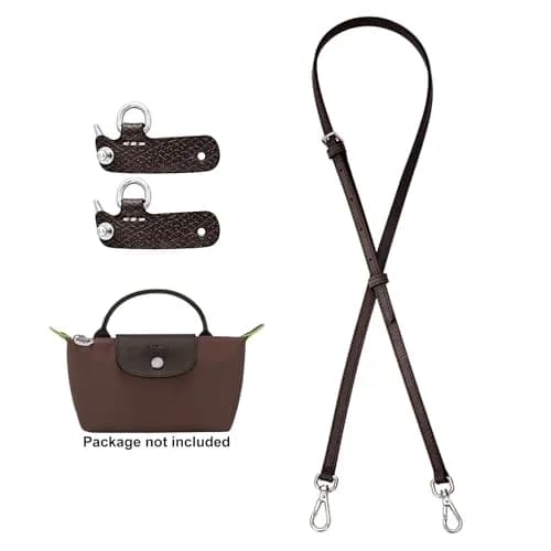 KIYOMIL Mocha Bag Leather Purse Strap Replacement Adjustable Crossbody Shoulder Straps 1.2cm (0.47in) | Genuine Leather, 94-124cm Length thumbnail 6