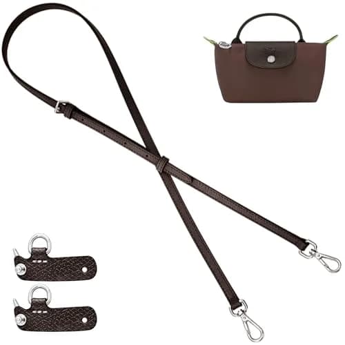 KIYOMIL Mocha Bag Leather Purse Strap Replacement Adjustable Crossbody Shoulder Straps 1.2cm (0.47in) | Genuine Leather, 94-124cm Length thumbnail 2
