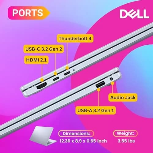 Dell 14 Plus 2-in-1 AI Ready Laptop, 14" 2K Touchscreen, Core Ultra 7 256V(>i9-12900K), Copilot+ PC, Backlit Keyboard, WiFi 7, Thunderbolt 4, Windows 11 Home, Ice Blue, 16GB DDR5, 1TB SSD thumbnail 6