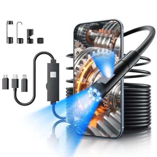 MugEasy Endoscope Camera with Light 1920P HD | Dual Lens, Waterproof, 16.4FT Cable thumbnail 1