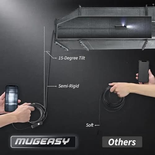 MugEasy Endoscope Camera with Light 1920P HD | Dual Lens, Waterproof, 16.4FT Cable thumbnail 3