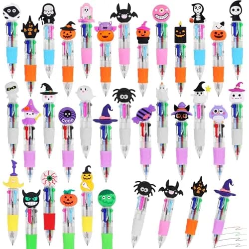 CZWZ 32Pcs Mini Multicolor Pens in One 4-in-1 | Fun Halloween Gift for Kids & Students thumbnail 1