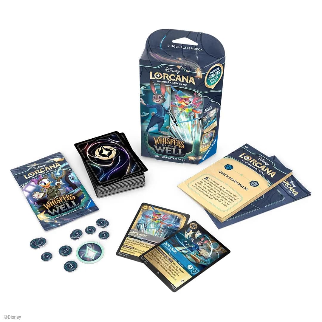 Ravensburger Disney Lorcana TCG: Whispers in the Well Single-Player Deck - Sapphire & Steel | Engaging Disney Artwork for Ages 8+ — Multicolor