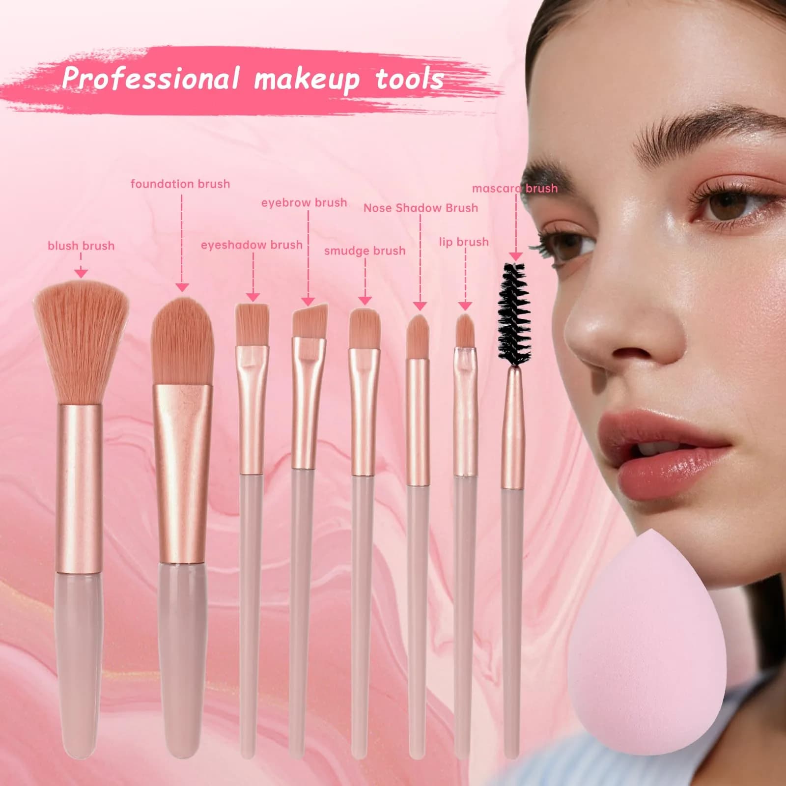 MONRUEVT All-in-One Makeup Kit for Women & Teens | 16-Shade Eyeshadow Palette, Foundation, Brushes & More - view 7