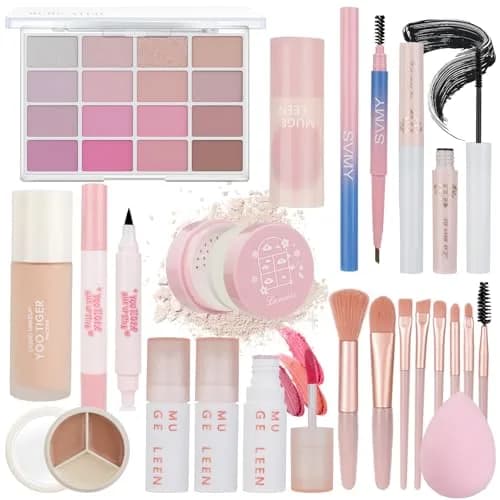 MONRUEVT All-in-One Makeup Kit for Women & Teens | 16-Shade Eyeshadow Palette, Foundation, Brushes & More thumbnail 1