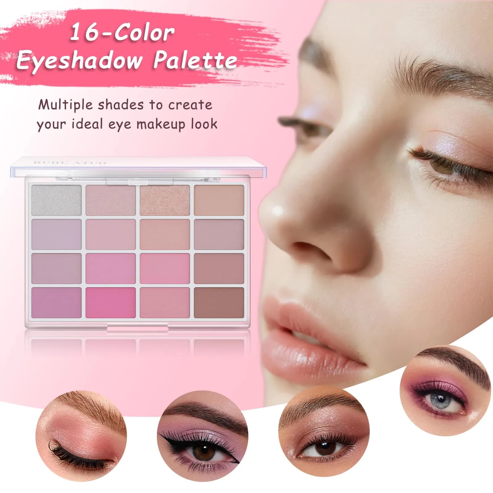 MONRUEVT All-in-One Makeup Kit for Women & Teens | 16-Shade Eyeshadow Palette, Foundation, Brushes & More - view 3