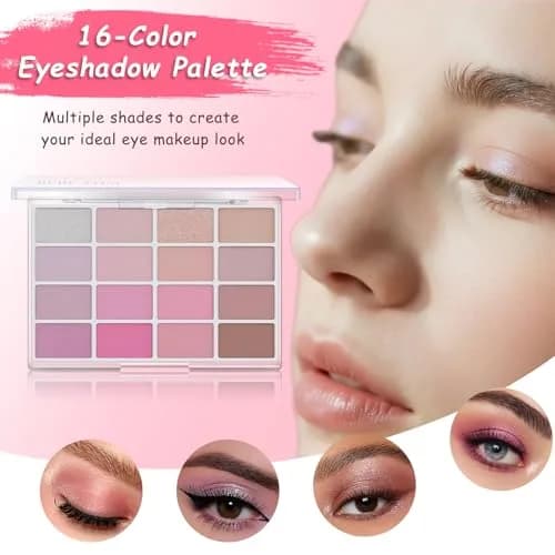 MONRUEVT All-in-One Makeup Kit for Women & Teens | 16-Shade Eyeshadow Palette, Foundation, Brushes & More thumbnail 3