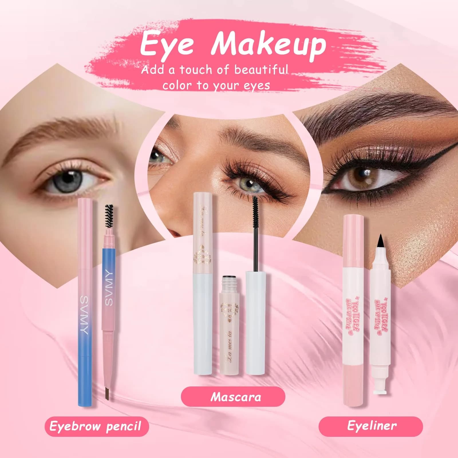 MONRUEVT All-in-One Makeup Kit for Women & Teens | 16-Shade Eyeshadow Palette, Foundation, Brushes & More - view 4