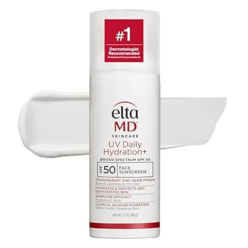EltaMD UV Daily Hydration+ SPF 50 Face Sunscreen Moisturizer with Hyaluronic Acid, 1.7 oz (50 ml) | Dermatologist Trusted Daily Sun Protection - main product image
