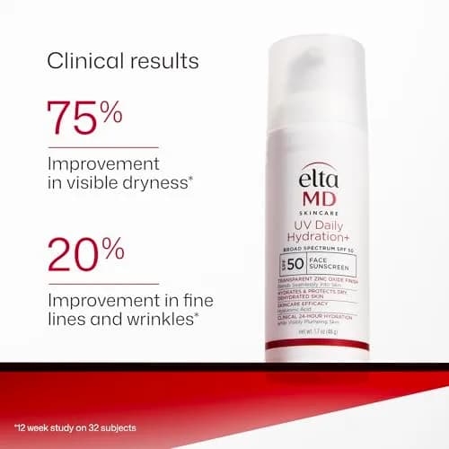 EltaMD UV Daily Hydration+ SPF 50 Face Sunscreen 50ml (1.7 Fl Oz) | Dermatologist Trusted for Dry, Dehydrated Skin thumbnail 7