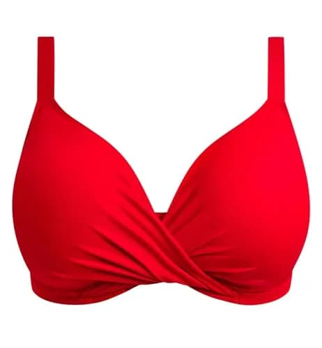 Elomi Swim Plain Sailing Underwire Bikini Top 36J Lava | Supportive Plunge Design thumbnail 3