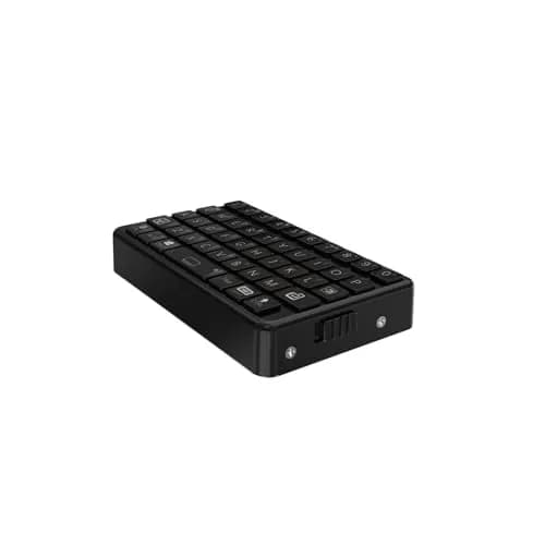 EXknight Mini Bluetooth Keyboard - Retro Clicky Style, Black | Compact Wireless Mechanical Keyboard for Tablets & Phones thumbnail 7
